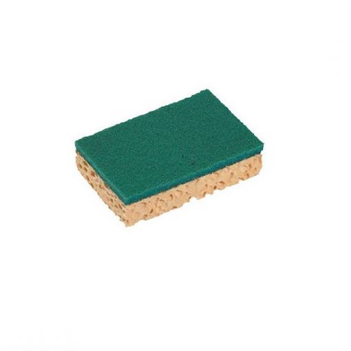 Tampon vert sur éponge